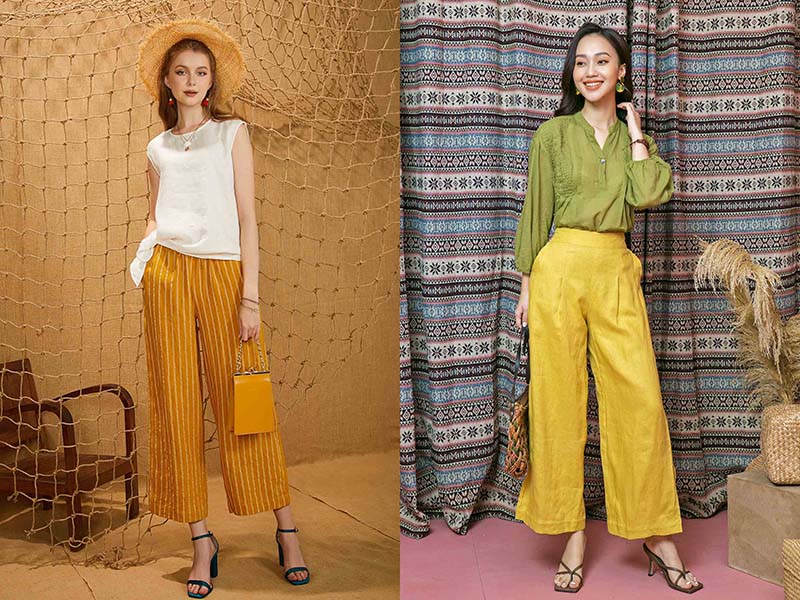 Chiếc quần ống suông giúp bạn dễ dàng mix match với nhiều kiểu áo