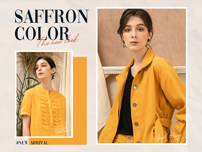 Làm mới tủ đồ với sắc vàng Saffron cho những ngày giao mùa