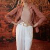 Áo blazer dài tay túi cơi Pink 2