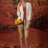 Áo blazer dài tay túi cơi White 1