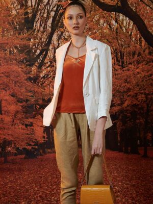 Áo blazer dài tay túi cơi White 3