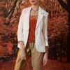 Áo blazer dài tay túi cơi White 4