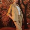 Áo blazer túi chéo 2 hàng cúc Beige 2
