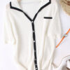 Áo cardigan len White 4