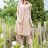 Váy đầm sơ mi gile Beige 9
