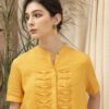 Váy đầm cổ tàu trần ngực Yellow 8