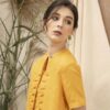 Váy đầm cổ tàu trần ngực Yellow 7