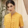 Váy đầm cổ tàu trần ngực Yellow 6