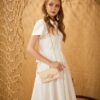 Váy đầm peplum cổ sơ mi White 4