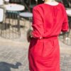 Váy đầm cổ tròn xẻ V Red 6