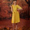 Váy đầm chun eo Yellow 3