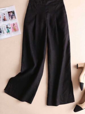 Quần xẻ gấu, cạp chun sau Black 1
