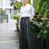 Quần xẻ gấu, cạp chun sau Black Stripe 1