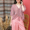 Quần xẻ gấu, cạp chun sau Pink 1
