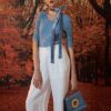 Quần xẻ gấu, cạp chun sau White 4