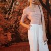 Quần xẻ gấu, cạp chun sau White 7