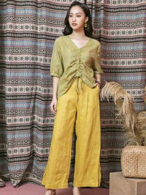 Quần xẻ gấu, cạp chun sau Yellow 6