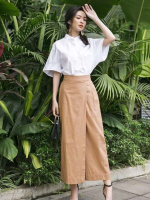 Quần ống xéo Beige 1