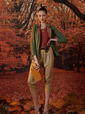 Quần cạp chun gấu lơ vê Beige 1