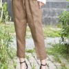 Quần cạp chun gấu lơ vê Brown 1