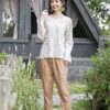 Quần cạp chun gấu lơ vê Brown 2