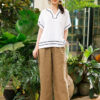 Quần xẻ gấu có moi Brown 3