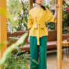 Quần xẻ gấu có moi Green 3