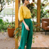 Quần xẻ gấu có moi Green 4