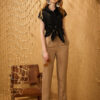Quần côn cạp chun sau Beige 2