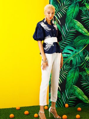 Quần côn cạp chun sau White 1