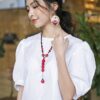 Quần ống đứng khóa sườn White 3