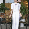 Quần ống đứng khóa sườn White 2