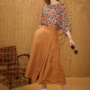 Áo cánh dơi tay phồng Orange Floral 3