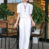 Áo croptop tay bồng White 1