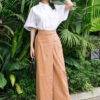 Áo sơ mi nữ cổ tàu White 3