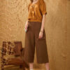 Áo croptop chun gấu Beige 2