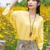 Áo sơ mi nữ cổ tàu Yellow 2