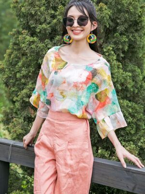 Áo kiểu nữ đa sắc 2
