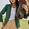 Áo blazer túi phối thổ cẩm Green 1