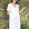 Váy đầm túi đan White
