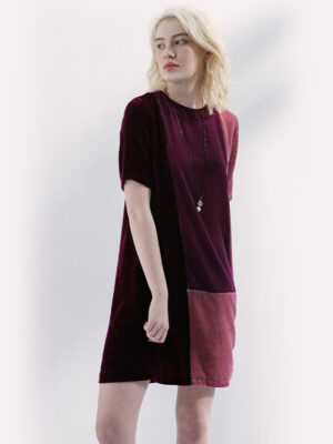 Váy đầm nhung phối 3 màu Ruby 4