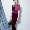 Áo nhung phối 3 màu Ruby 1