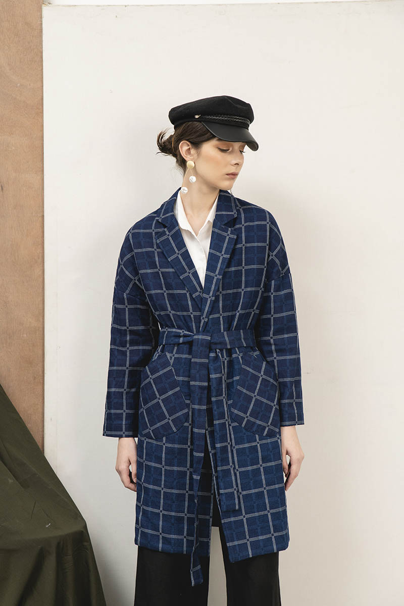 Áo khoác blazer caro thanh lịch