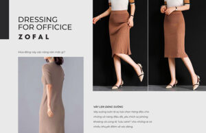 Cách mix váy len công sở