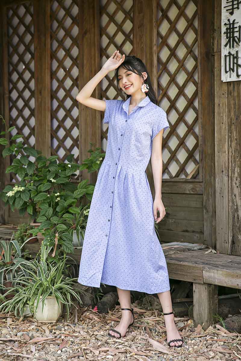 Chất vải linen giúp dáng đầm baby doll hài hòa hơn