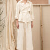 Set bộ nhung có đai buộc White 1