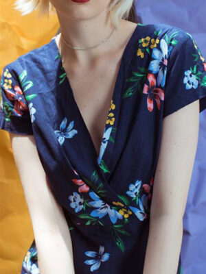 Váy đầm cổ tim can eo Floral