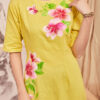 Bộ áo dài vẽ tay vẽ hoa Yellow 3 5