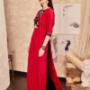 Áo dài phối thổ cẩm Red 1