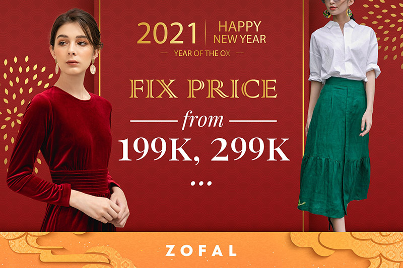 Đón mừng năm mới 2021 - Thời trang ZOFAL sale mạnh chỉ từ 199k